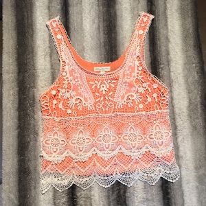Urban Outfitters neon lace tank top